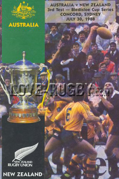 1988 Australia v New Zealand  Rugby Programme